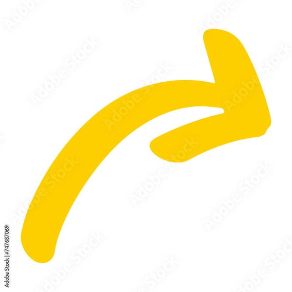 Fototapeta yellow arrow element