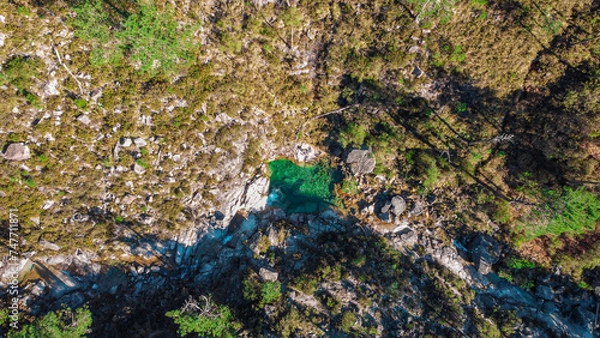 Obraz waterfall seen from above