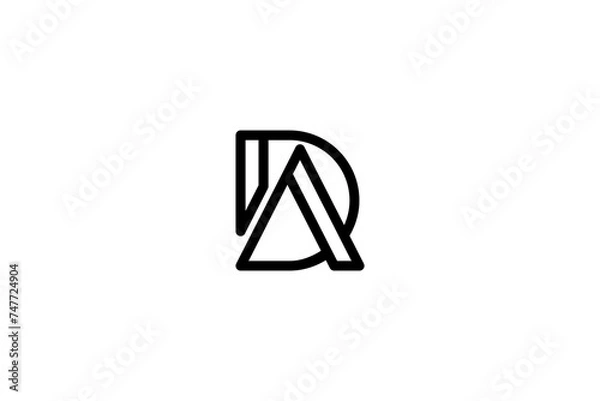 Obraz Letter AD or DA Logo Design Vector 