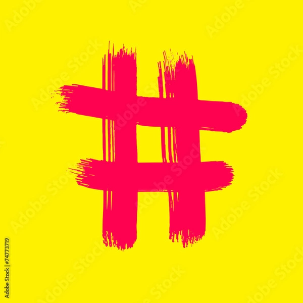 Obraz Red Hash na żółto