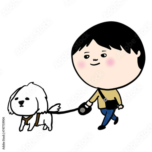 Obraz 愛犬とお散歩