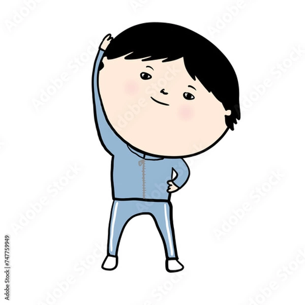 Obraz ストレッチする人