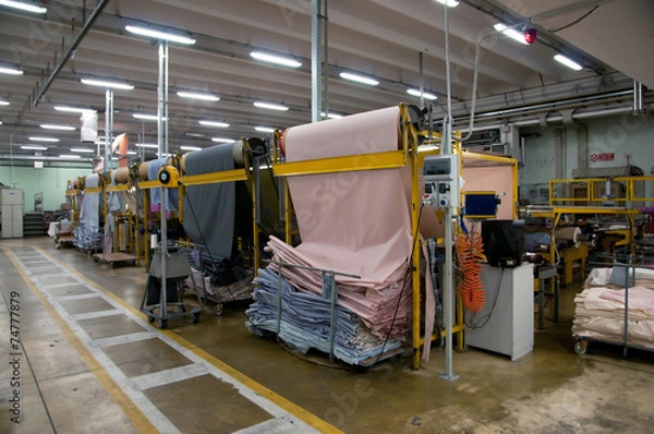 Obraz Textile industry - Weaving and warping