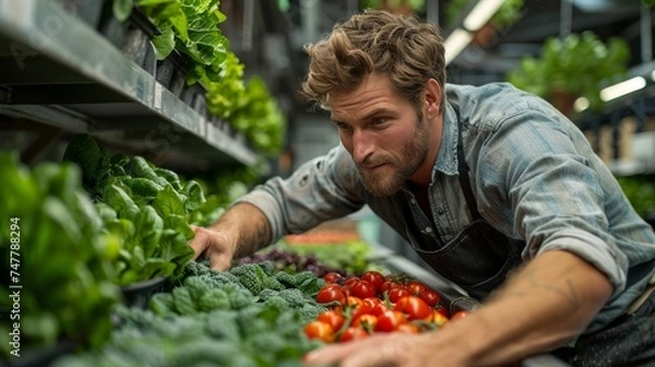 Fototapeta intimate connection between chef and farmer, where collaboration yields culinary masterpieces