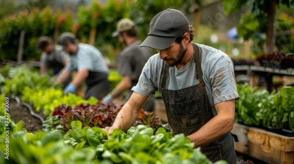 Fototapeta journey of farm to table cuisine, where every ingredient tells a story of sustainability