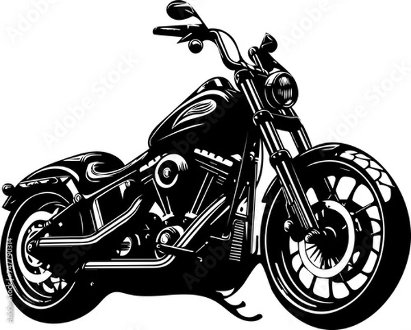 Obraz motorcycle on white background