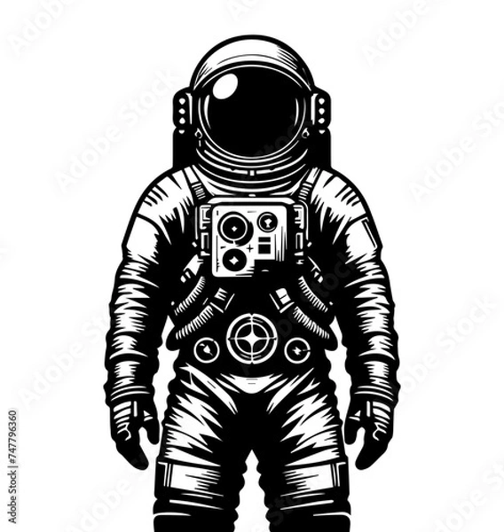 Obraz Astronaut isolated on white background