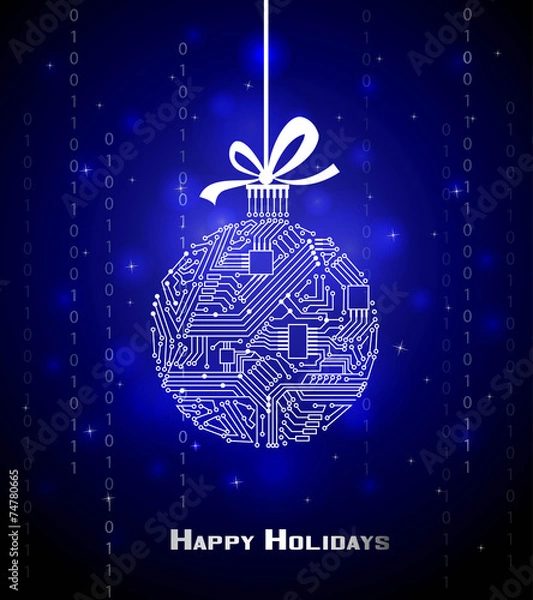 Fototapeta Hi-tech Christmas background