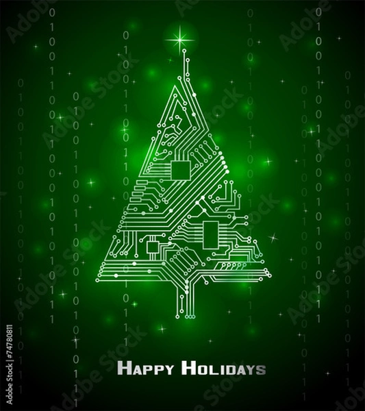 Fototapeta Hi-tech Christmas tree