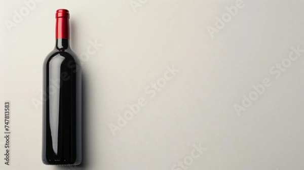 Fototapeta  blank red wine bottle mock up isolated on white background, concept design in product development