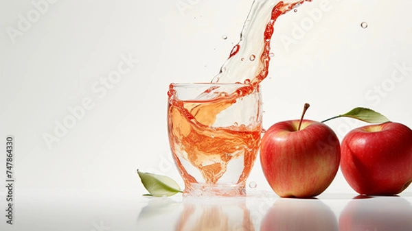 Obraz グラスに注がれるジュース
