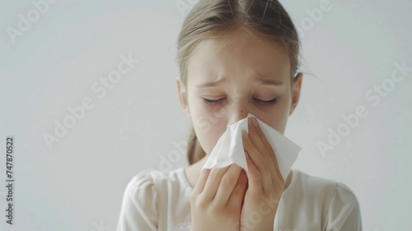 Obraz 鼻をかむ女の子
