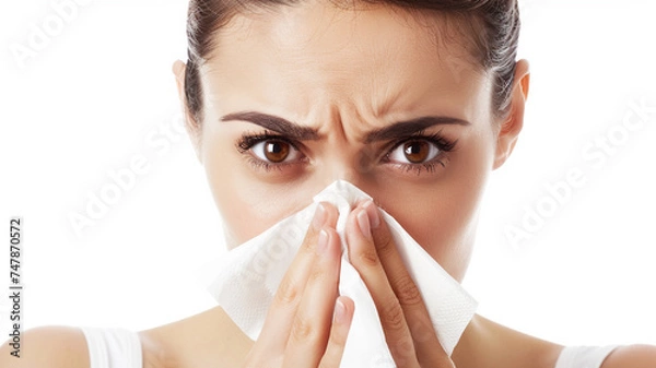 Obraz 鼻をかむ女性
