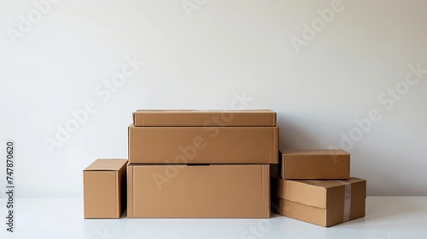Obraz 積まれたダンボール箱
