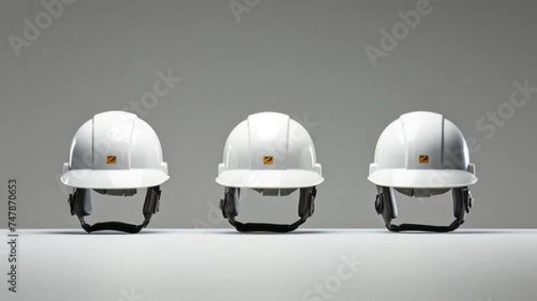 Obraz 白い防災ヘルメット
