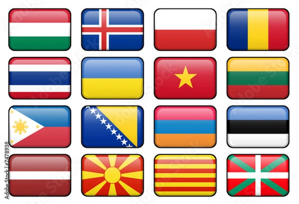 Obraz Web Language Icon Set 3