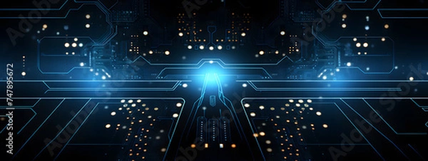 Fototapeta blue elegant tech background