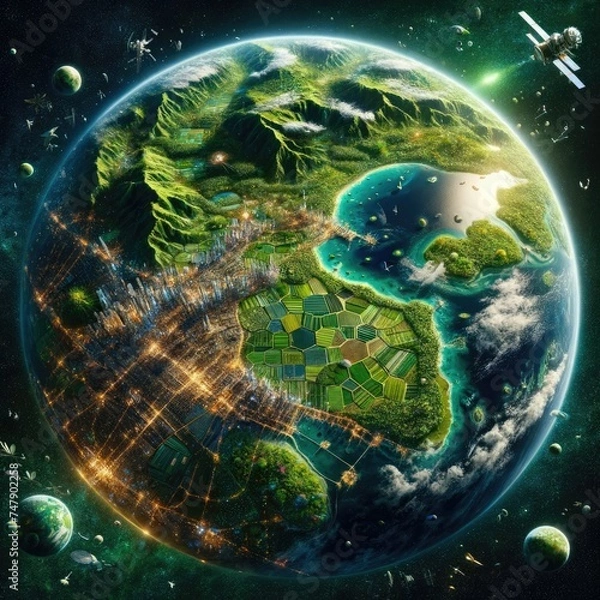 Obraz illustration de la planète terre 