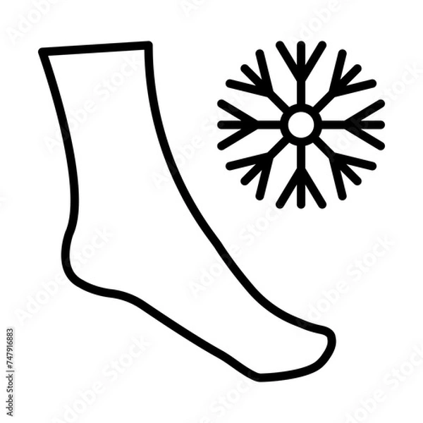 Fototapeta Frostbite Icon line icon