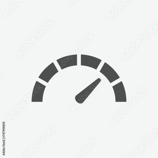 Obraz Speedometer, tachometer icon. Speed indicator sign. Internet car speed. Performance concept. Speedometer simple icon illustration for website, ui ux, mobile app and graphic design