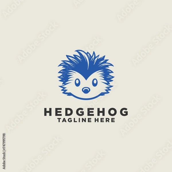 Obraz Vector hedgehog or forest animal logo design.
