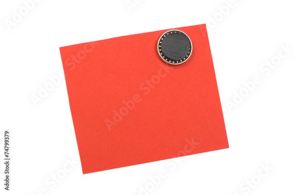 Obraz blank red note with magnet