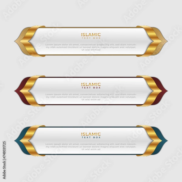 Fototapeta Simple islamic tex box