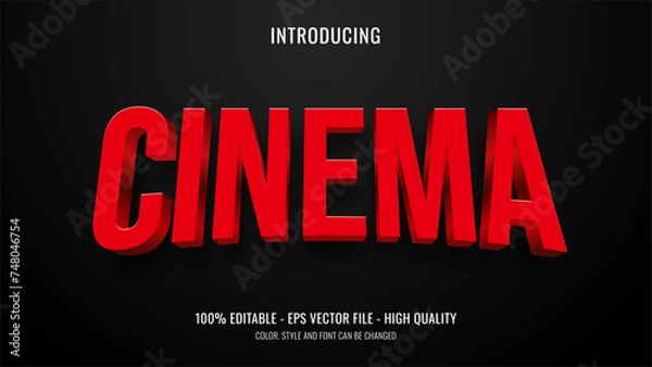 Obraz Editable red text effect with 3d style