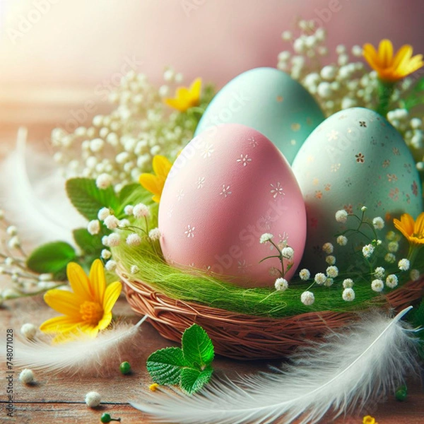 Obraz still life with easter eggs