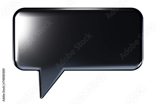 Fototapeta シンプルなメタリックな吹き出し