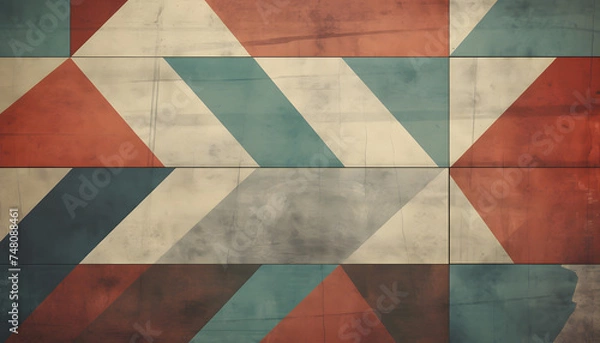 Fototapeta vintage background with triangles and texture