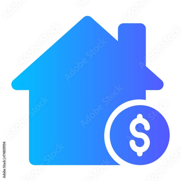 Fototapeta dollar gradient icon