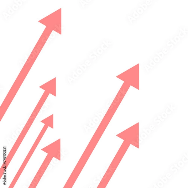 Obraz 右上を指す赤い矢印の透過背景