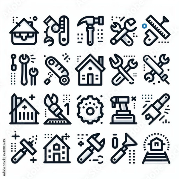Fototapeta construction home icon design vector illustration-1