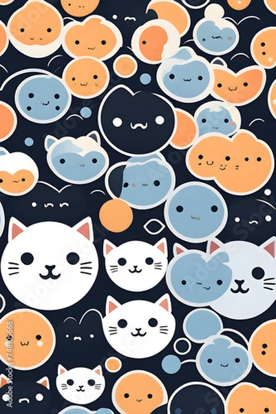 Fototapeta cute cats, Generative AI