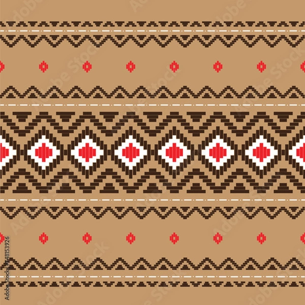 Obraz Ethnic seamless pattern illustration vector design