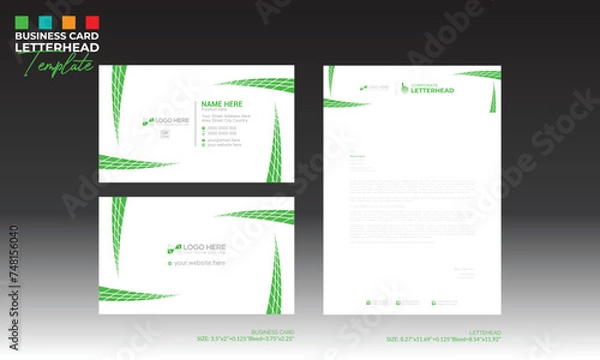 Fototapeta letterhead and business card design