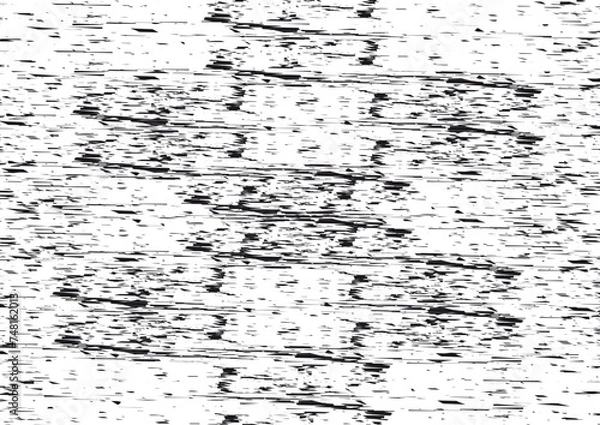 Fototapeta Old grunge black texture. Dark weathered overlay pattern sample on transparent background. Screen background. Vector.