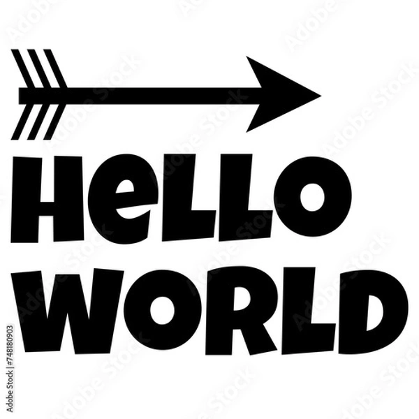 Obraz Hello world svg 