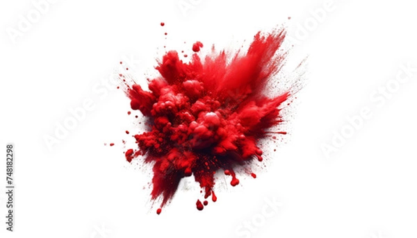 Fototapeta Dynamic red paint splash illustration capturing motion, perfect for creative projects and dynamic designs