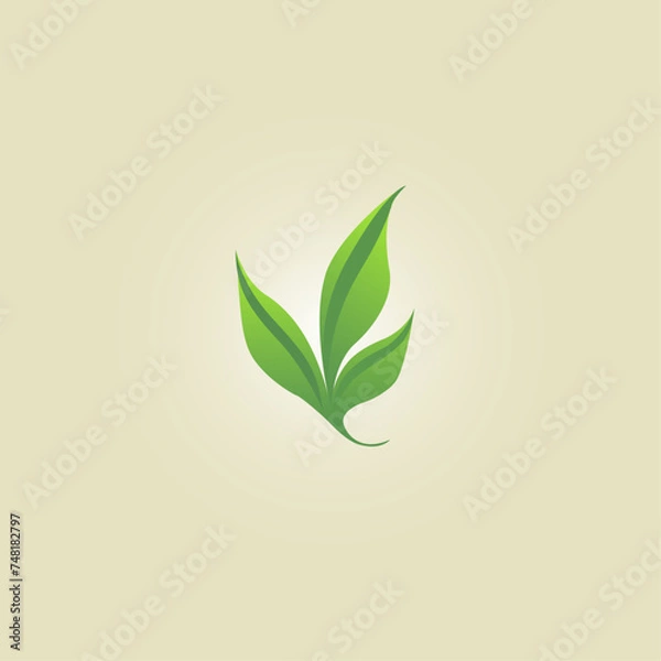 Obraz Organic leaf logo minimal (2)