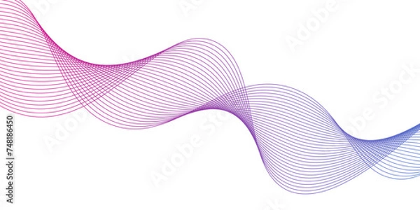 Fototapeta Abstract white paper wave background and abstract gradient,Design element for technology, science, modern concept.Futuristic colorful background. Backdrop with lines and waves.