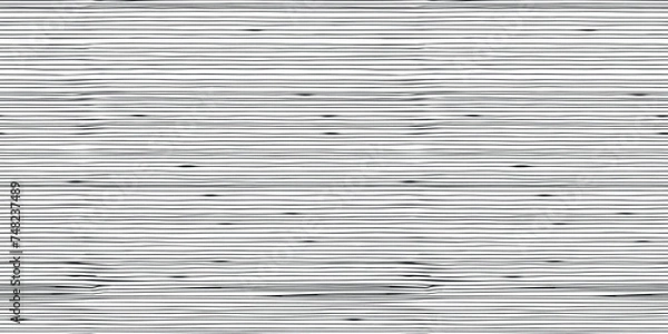 Obraz Hand Drawn Seamless Pattern. Vector texture by ink pen. Uneven horizontal lines. Black and white doodle.	
