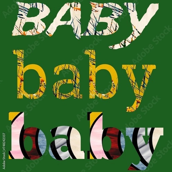 Fototapeta set of letters