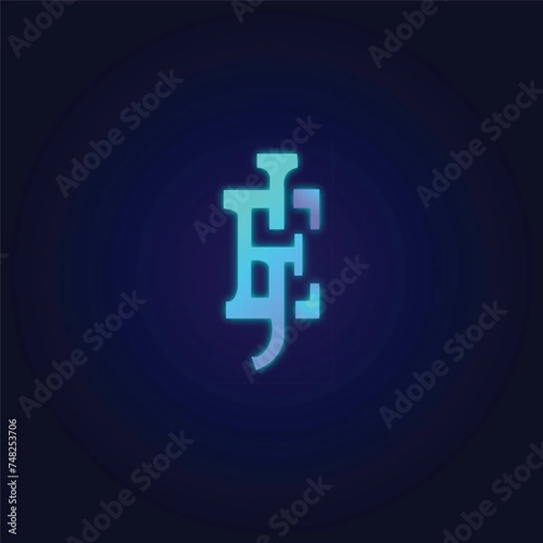 Fototapeta E and J  Logo  Letter Design Vector ,Alphabet letter icon logo EJ