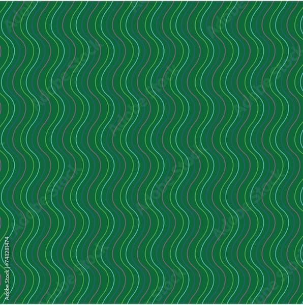 Fototapeta seamless pattern of green and yellow, pattern with waves, pattern with line, seamless pattern, pattern, line pattern, 