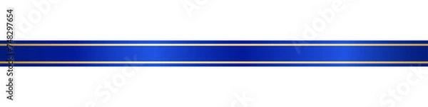 Fototapeta Blue Ribbon. Vector Illustration Isolated on White Background. 