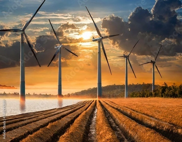 Obraz effects of global warming generated with artificial intelligence