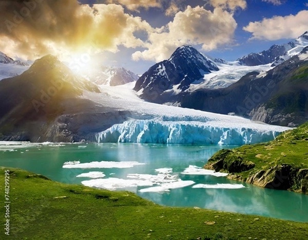 Obraz effects of global warming generated with artificial intelligence