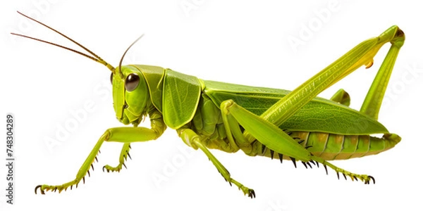 Fototapeta PNG image of green color grasshopper insect arthropod